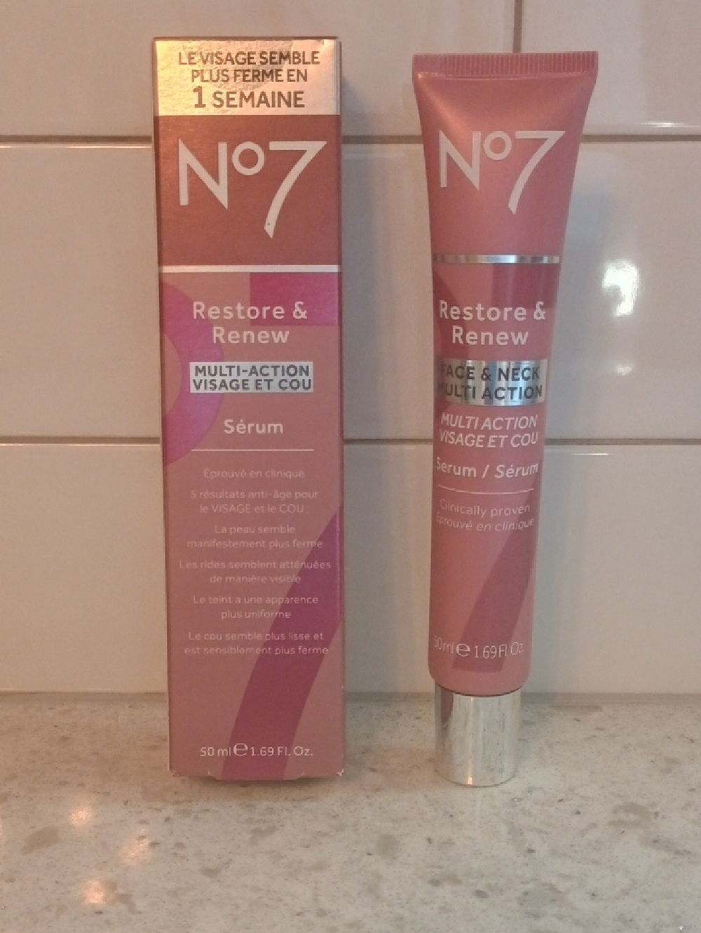 Brand New, 2 For The Price Of 1! Restore & Renew Face & Neck Serum — NO.7